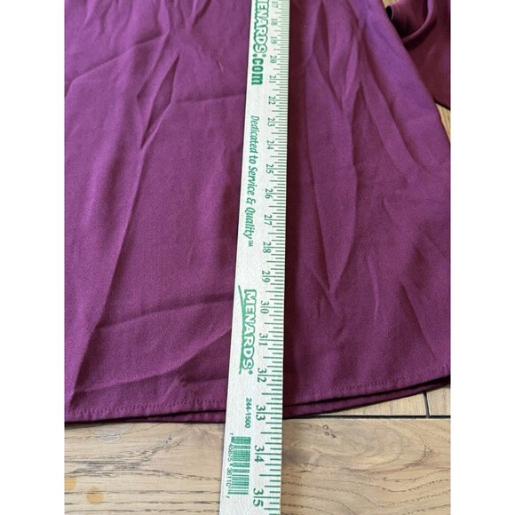 Naked Zebra Burgundy Dress Style# MD110145 Size Small Flare Sleeves Modern Boho - Picture 3 of 13